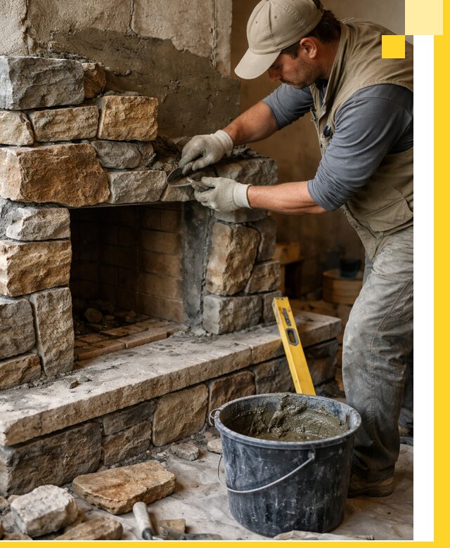 Изготовление и установка каменных каминов под ключ в Ленинске-Кузнецком