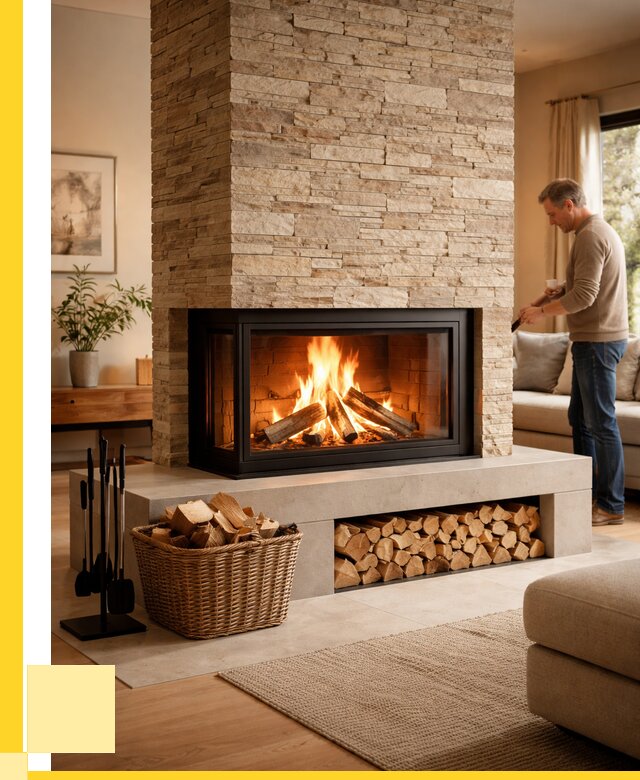 Дровяной камин под ключ в Ленинске-Кузнецком от 204420 р. | ЭриданЛнн