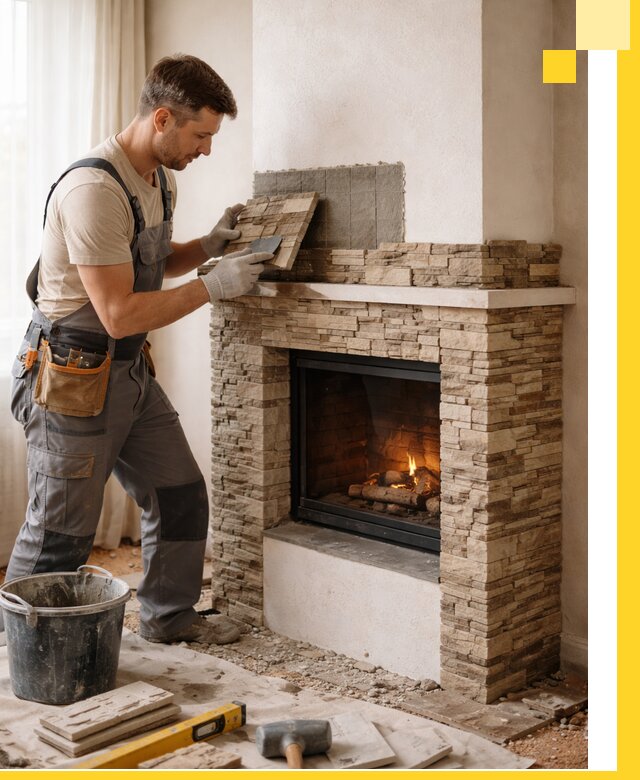 Изготовление и монтаж каминов для дома под ключ в Ленинске-Кузнецком