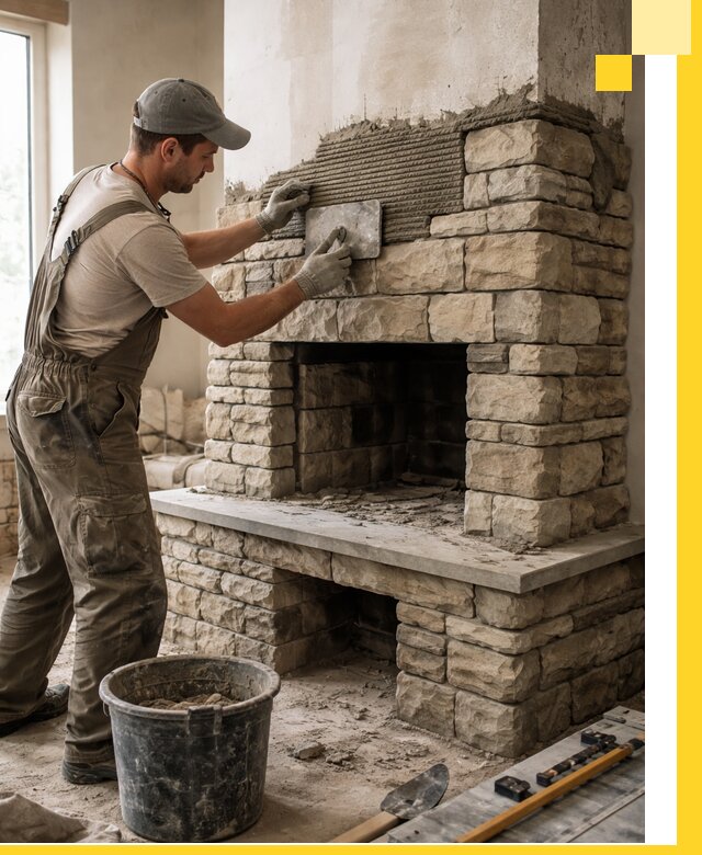 Строительство каминов под ключ в Ленинске-Кузнецком от проектирования до монтажа