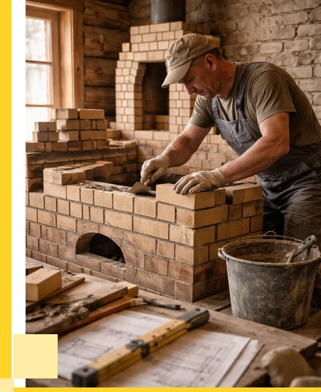 Кладка печей из кирпича в Ленинске-Кузнецком цены от 30663 р. - ЭриданЛнн