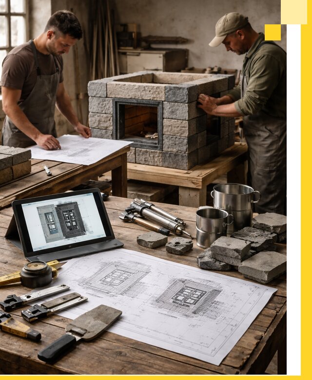 Разработка проектов печей с согласованием и монтажом в Ленинске-Кузнецком