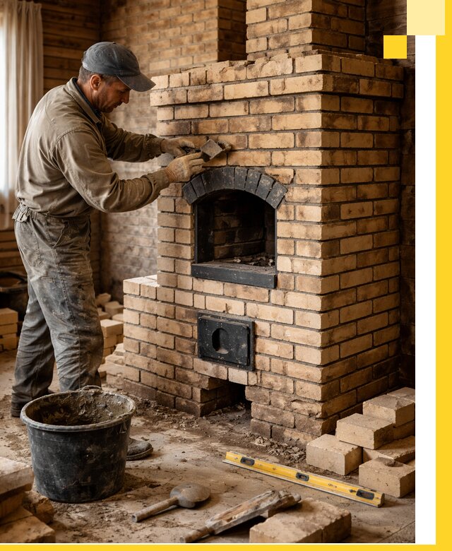 Кирпичные печи под ключ в Ленинске-Кузнецком: проектирование и кладка