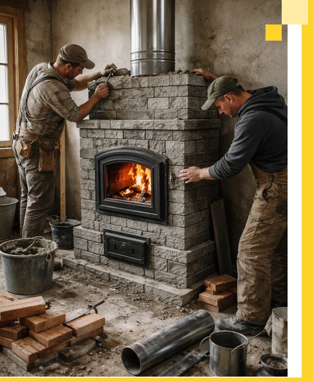 Производство, поставка и монтаж дровяных печей в Ленинске-Кузнецком