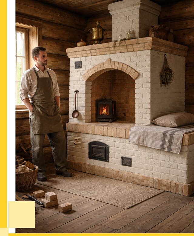 Русские печи с лежанкой под ключ в Ленинске-Кузнецком от 153315 р. ЭриданЛнн