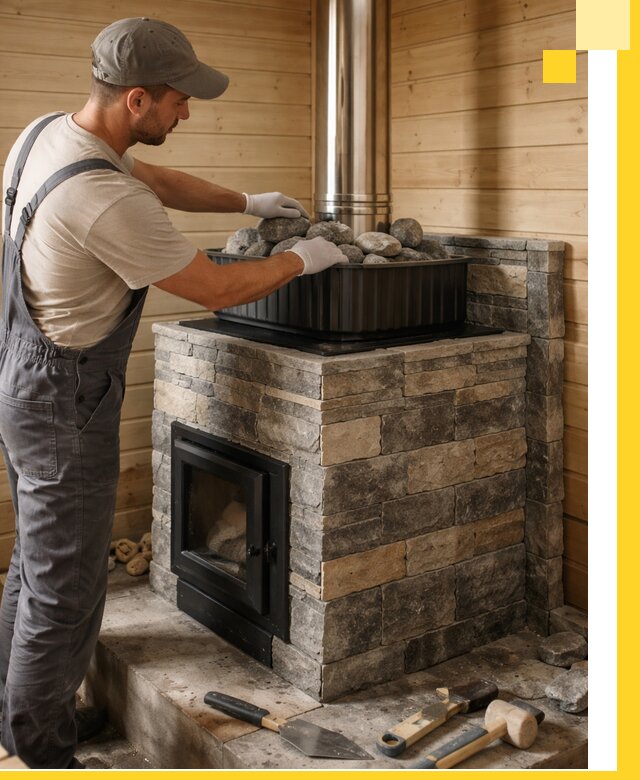 Печи для парной в Ленинске-Кузнецком, производство, монтаж и обслуживание