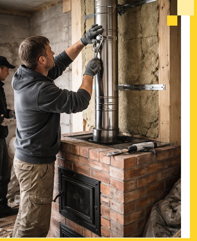 Изготовление и монтаж печей и дымоходов под ключ в Ленинске-Кузнецком