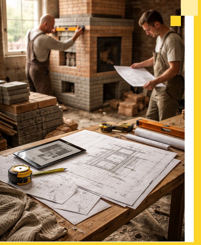 Проекты печей и каминов с индивидуальным дизайном в Ленинске-Кузнецком