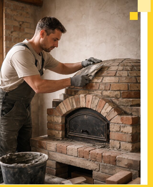 Изготовление и монтаж помпейских печей на заказ в Ленинске-Кузнецком