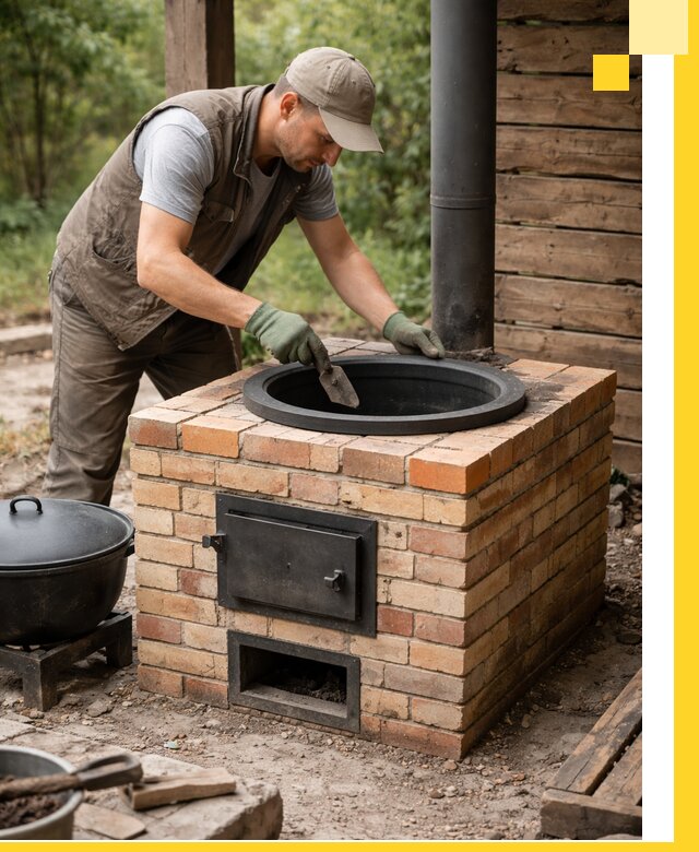 Изготовление и установка печей для казана в Ленинске-Кузнецком под ключ