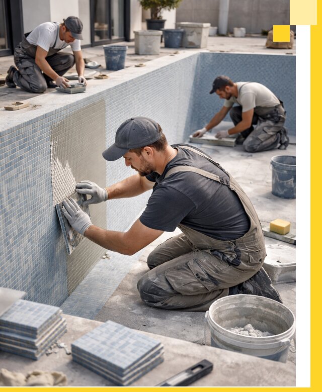 Облицовка бассейнов в Ленинске-Кузнецком плитка мозаика гидроизоляция