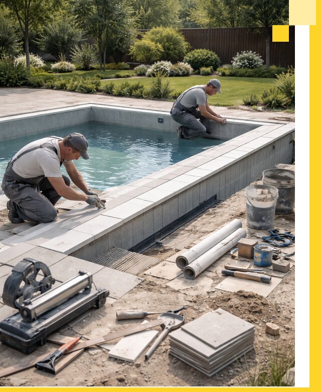 Строительство открытых бассейнов под ключ в Ленинске-Кузнецком профессионально