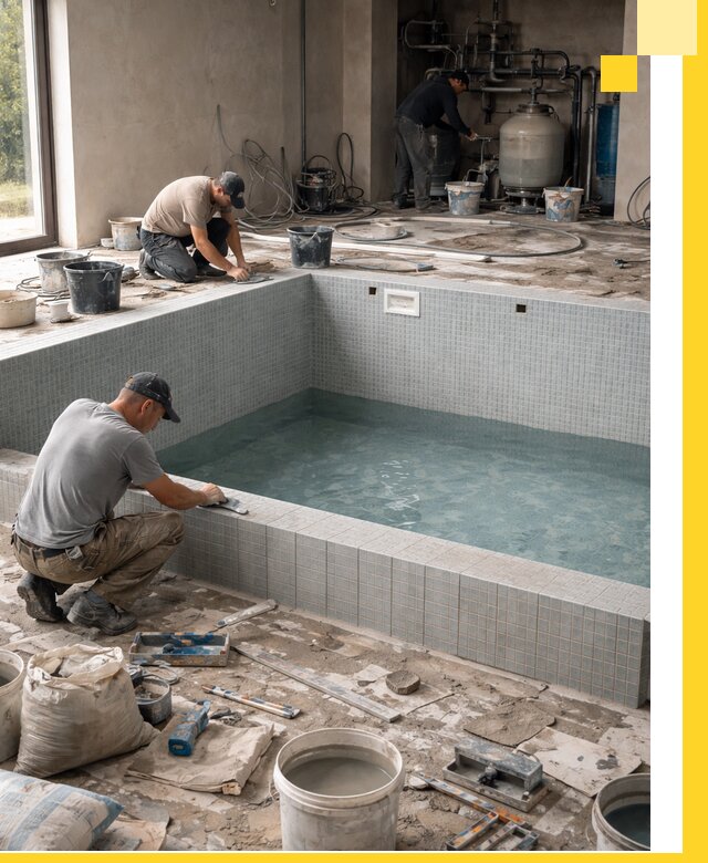 Строительство и монтаж бассейнов в помещении в Ленинске-Кузнецком