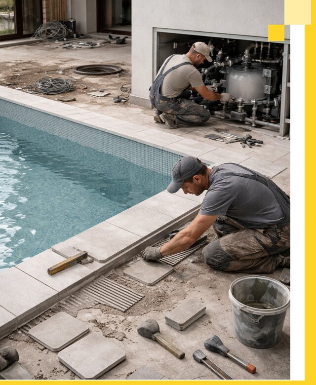 Строительство и монтаж бассейнов в коттедже в Ленинске-Кузнецком