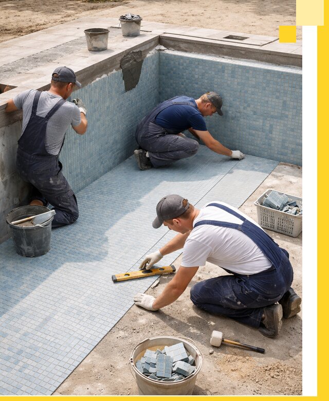 Укладка и установка плитки для бассейнов под ключ в Ленинске-Кузнецком