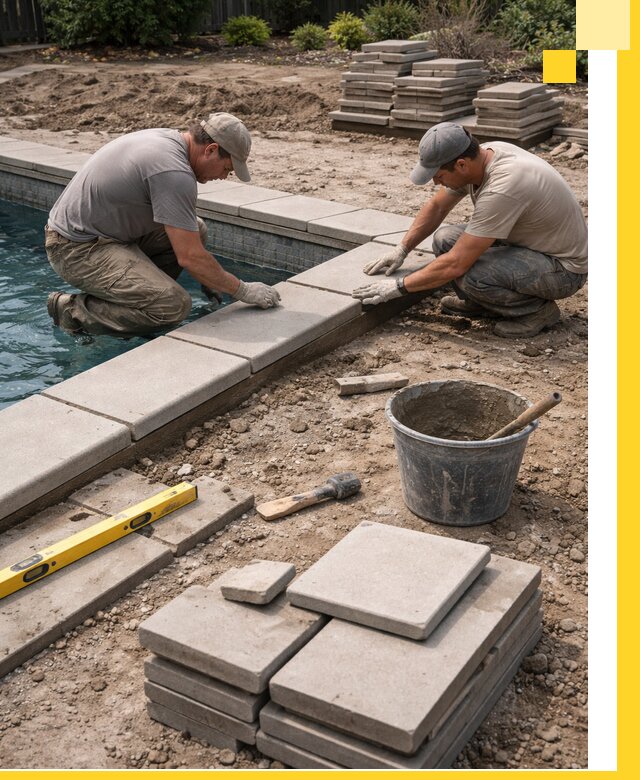 Установка и изготовление копингового камня для бассейнов в Ленинске-Кузнецком