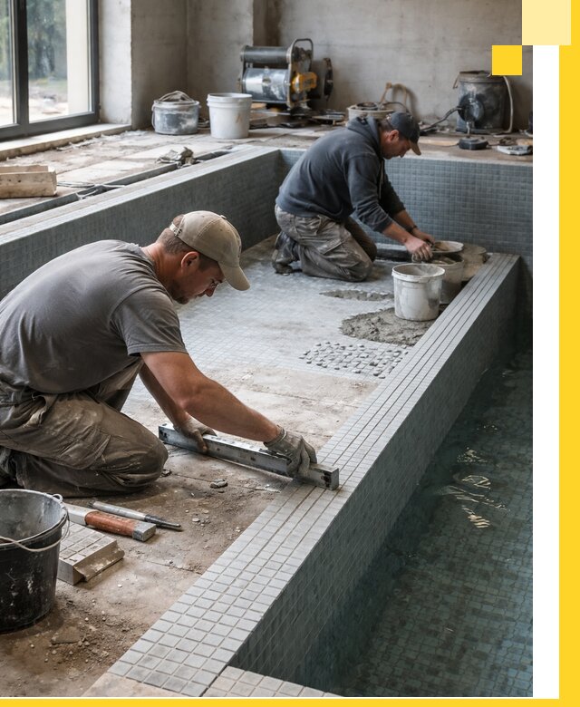 Строительство бассейна в частном доме в Ленинске-Кузнецком под ключ