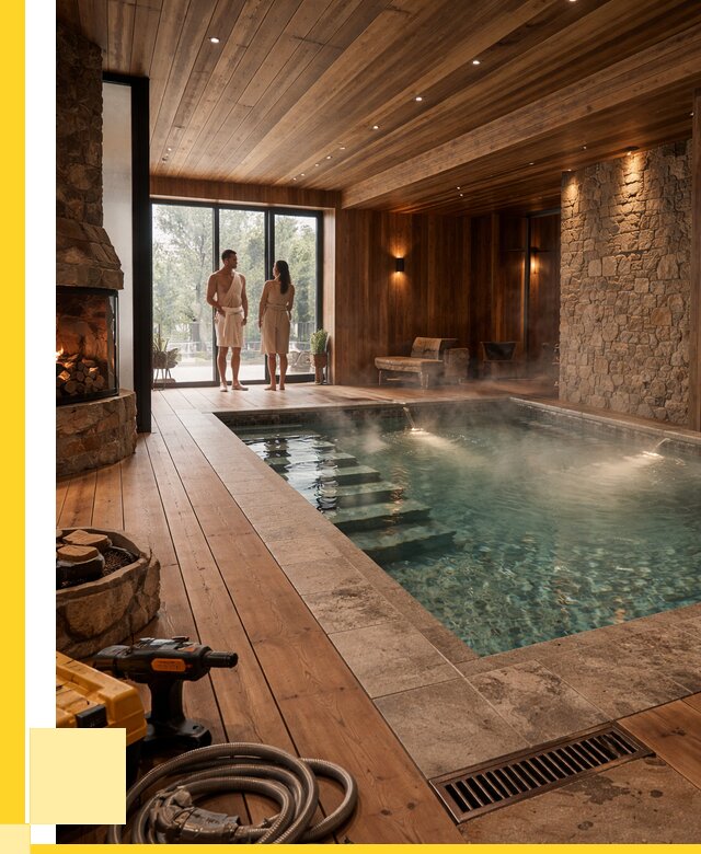 Проекты бань с бассейном под ключ в Ленинске-Кузнецком от 76658 р., ЭриданЛнн