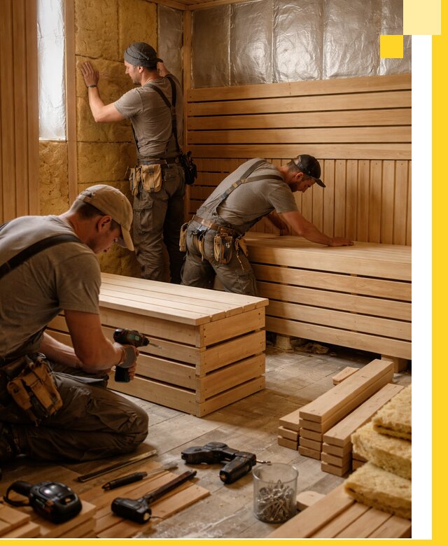 Профессиональное строительство саун под ключ в Ленинске-Кузнецком