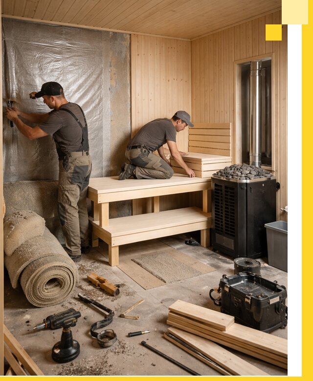 Проекты саун под ключ в Ленинске-Кузнецком дизайн и строительство