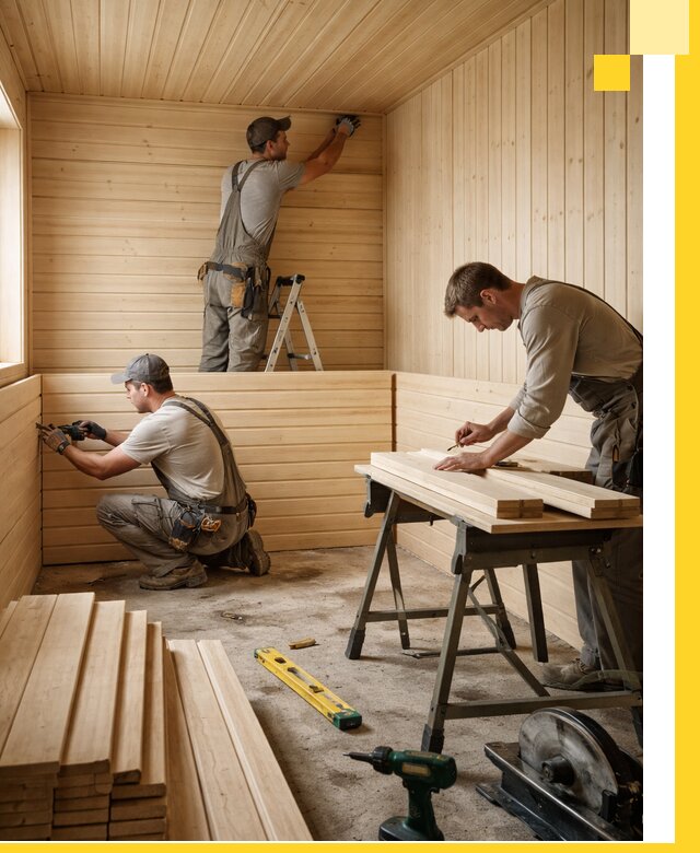 Обшивка саун в Ленинске-Кузнецком из натуральной древесины под ключ