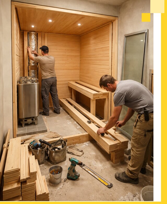 Проектирование и установка домашних саун под ключ в Ленинске-Кузнецком