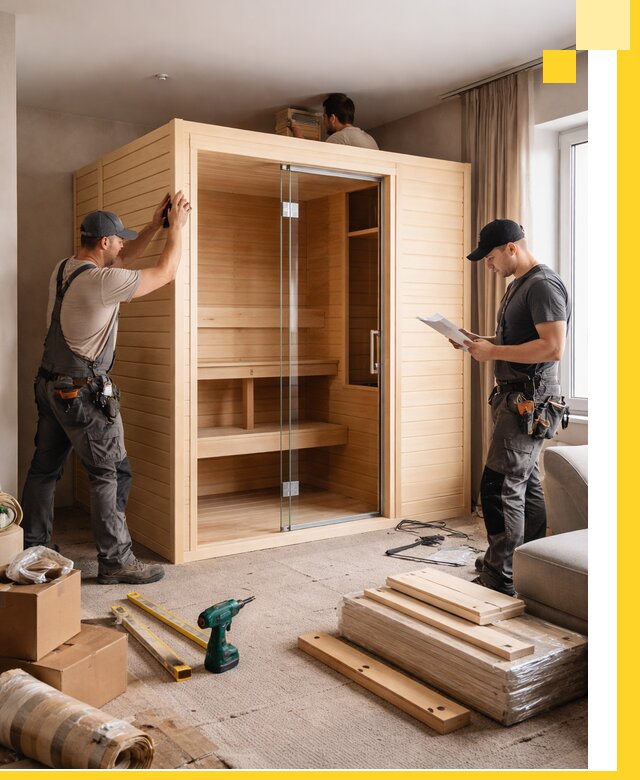 Установка и благоустройство саун в квартире в Ленинске-Кузнецком