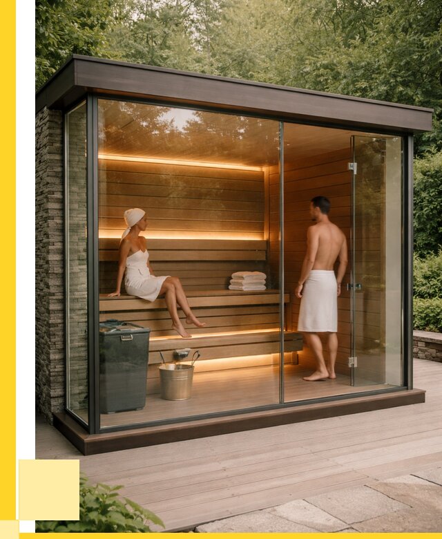 Сауна стеклянная и двери для сауны в Ленинске-Кузнецком от 255525 р. | ЭриданЛнн