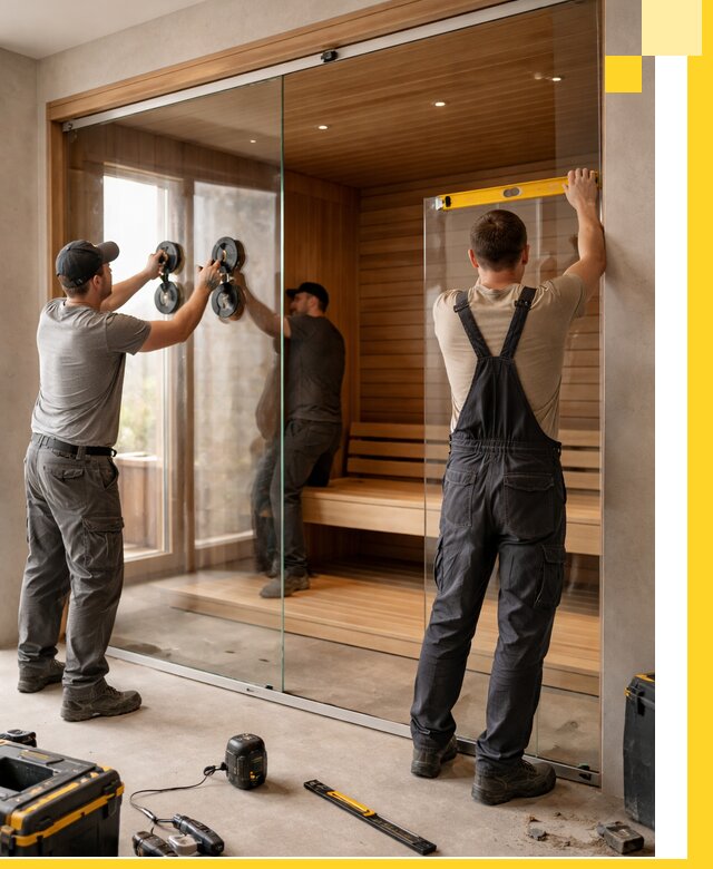 Производство и монтаж стеклянных саун под ключ в Ленинске-Кузнецком