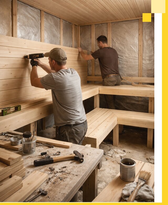 Профессиональная отделка бань и саун под ключ в Ленинске-Кузнецком