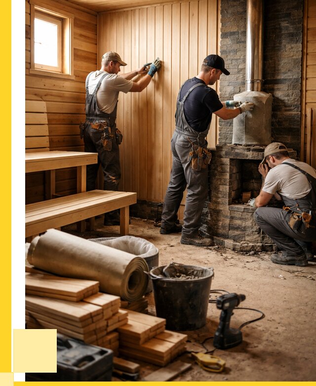 Ремонт бань под ключ в Ленинске-Кузнецком от 45995 р. | ЭриданЛнн