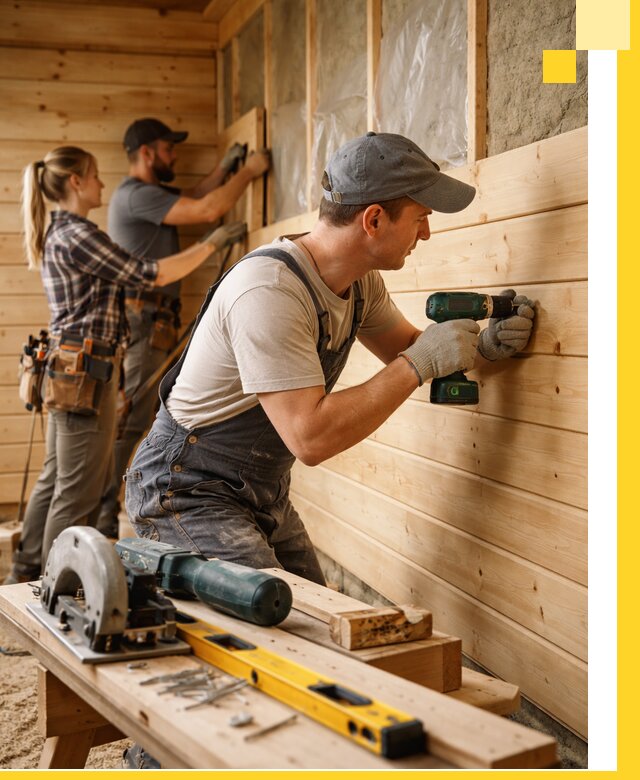 Обшивка бань под ключ в Ленинске-Кузнецком: отделка стен и потолков