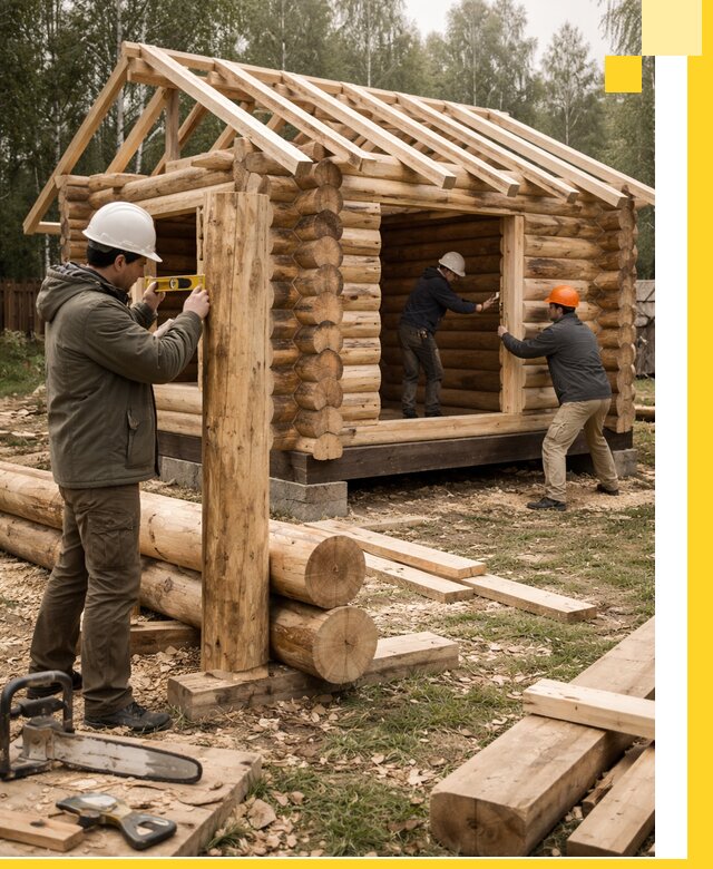 Строительство бань для дачи под ключ в Ленинске-Кузнецком с доставкой и монтажом