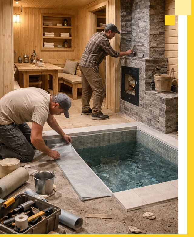 Строительство бань с комнатой отдыха под ключ в Ленинске-Кузнецком