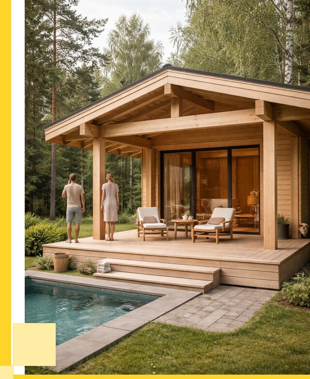 Бани с террасой под ключ в Ленинске-Кузнецком от 613260 р. | ЭриданЛнн