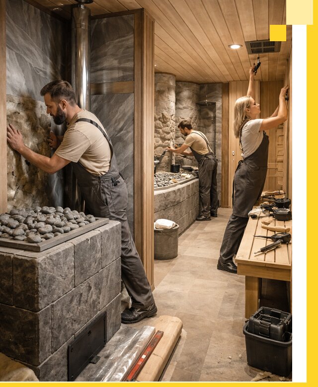 Строительство бань и SPA процедур в Ленинске-Кузнецком под ключ и отделкой