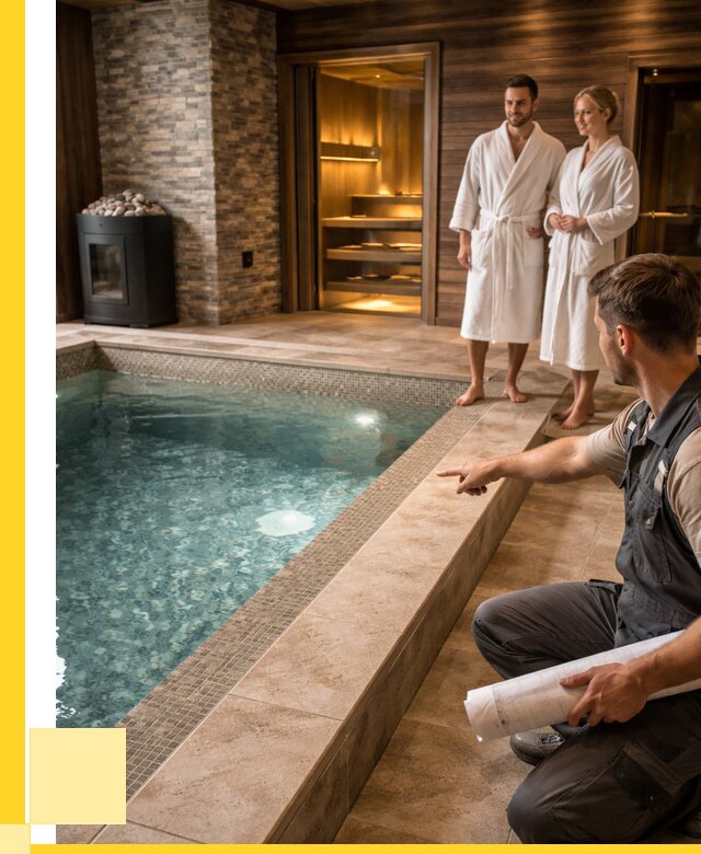 Проект бани с бассейном под ключ в Ленинске-Кузнецком от 66437 р. | ЭриданЛнн