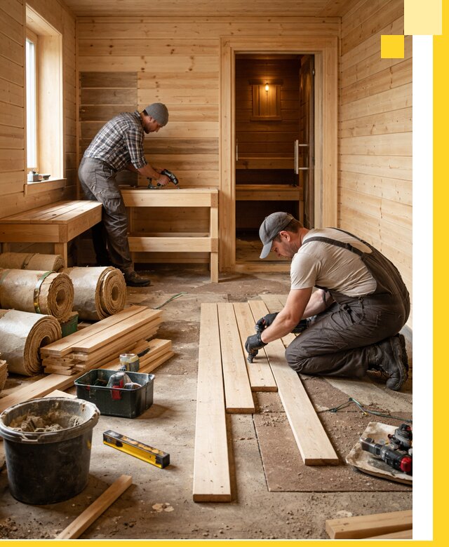 Индивидуальный проект бани с комнатой отдыха под ключ в Ленинске-Кузнецком