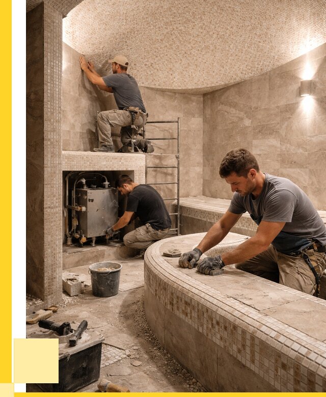 Монтаж хамамов под ключ в Ленинске-Кузнецком от 255525 р. ЭриданЛнн