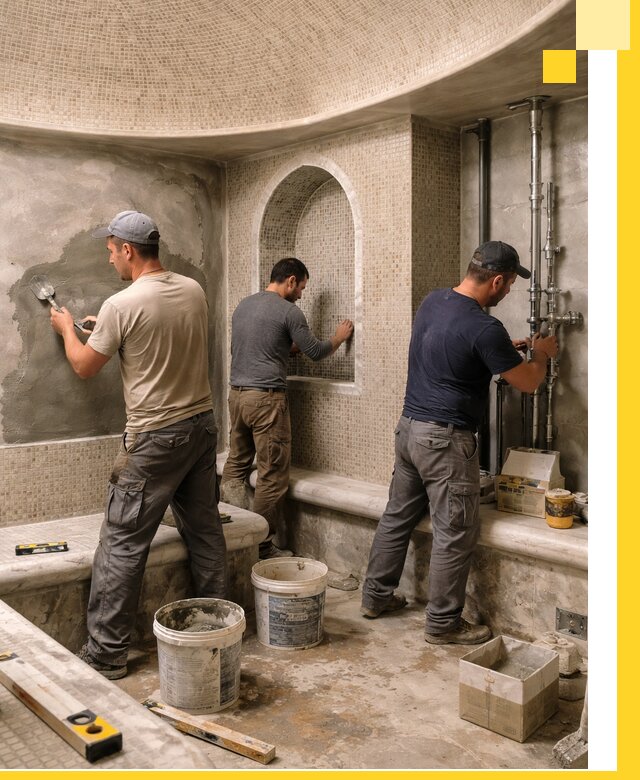 Профессиональный монтаж хамамов под ключ в Ленинске-Кузнецком с гарантией