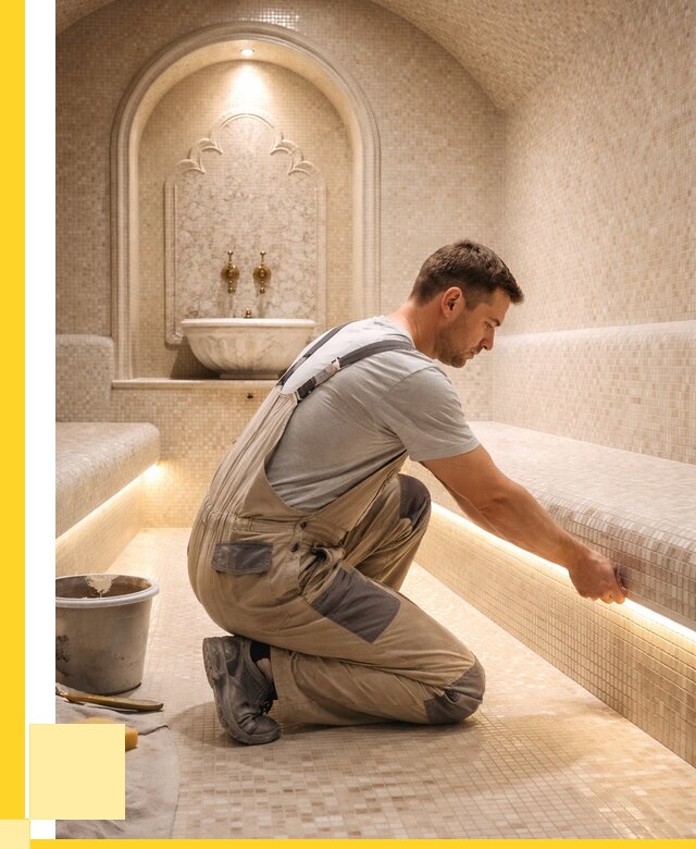 Отделка хамамов под ключ в Ленинске-Кузнецком от 5622 р. | ЭриданЛнн