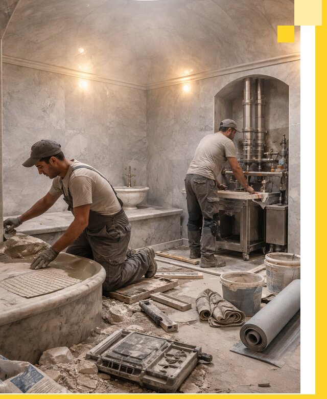 Строительство турецких бань хаммам под ключ в Ленинске-Кузнецком