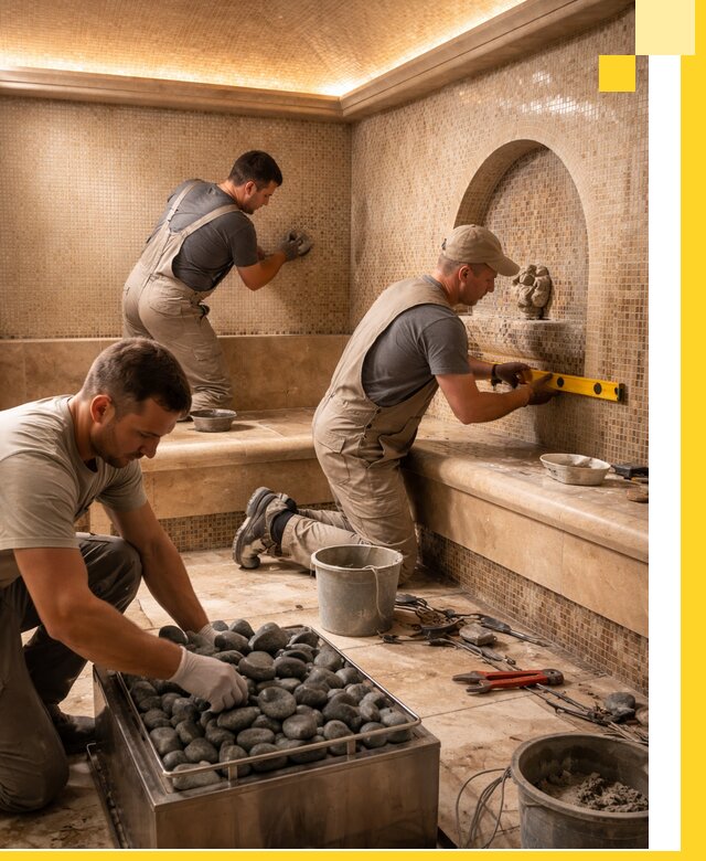 Проектирование и строительство хамама и сауны в Ленинске-Кузнецком