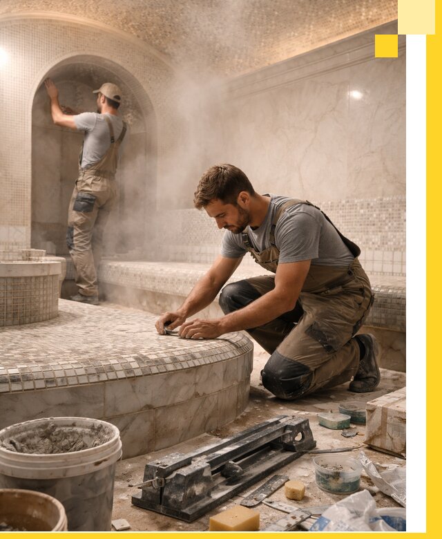 Профессиональный дизайн хамама и SPA под ключ в Ленинске-Кузнецком